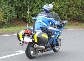 Interception par un motocycliste de la Gendarmerie