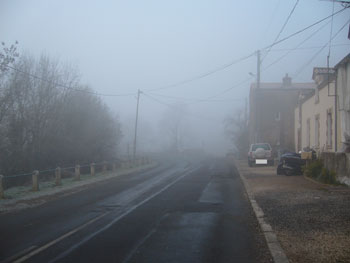 Mauvaise visibiité par temps de brouillard