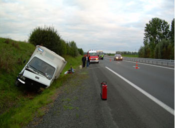 Lieux d'un accident sur l'autoroute - Prev2r