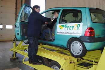 Sensiblisation ceinture de sécurité avec voiture tonneau PREV2R