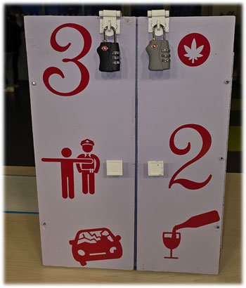 La porte 2 de l'escape game conduite à risque alcool cannabis protoxyde d'azote -   Crédit photo jgmt