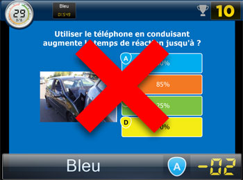 Ecran de mauvaise réponse du buzzer quiz Prev2r