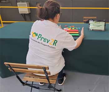 l'intervenante et le module de sensibilisation sur la distraction cognitive - Prev2r - reproduction interdite