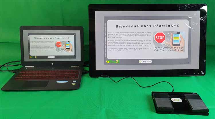 Réactiomètre SMS EFFICIENCE PREVENTION avec écran tactile