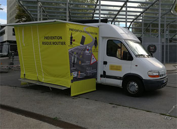 Notre stand mobile de Prévention du Risque Routier