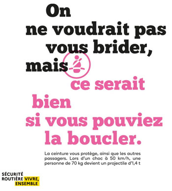 Ceinture de sécurité: bien la porter pour limiter les risques