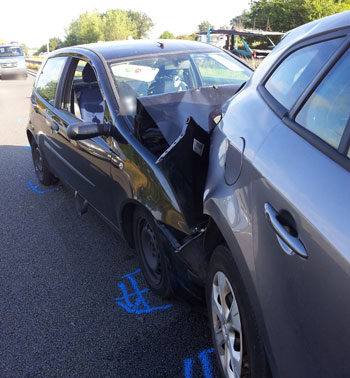 Collision par l'arrière, photo d'illustration.