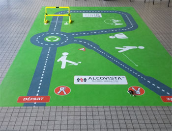 Tapis parcours de simulation d' alcool