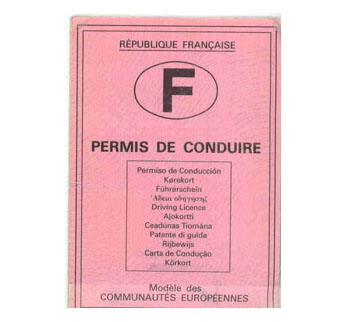 L'ancien permis de conduire.