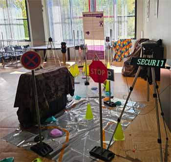 Le giratoire de l'atelier ppiéton distraction - copyright Prev2r