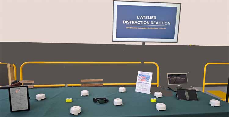 Visuel de l'atelier sensibilisation distraction téléphone  - Prev2r.