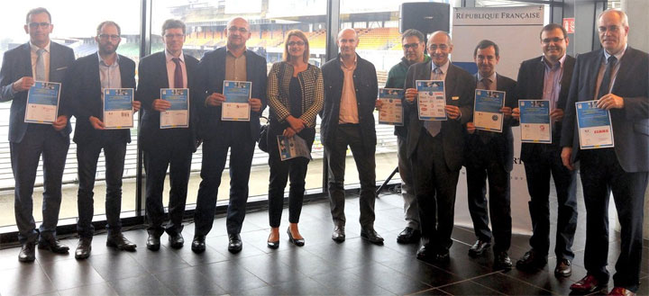 Les représentants des entreprises signataires de l'engagement en Sarthe. 