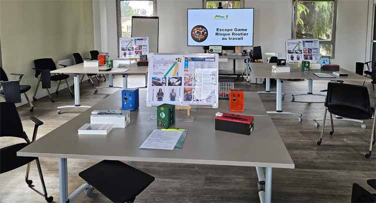 Escape Game risque routier sur la route du travail dans une entreprise de la sarthe-  Prev2r
