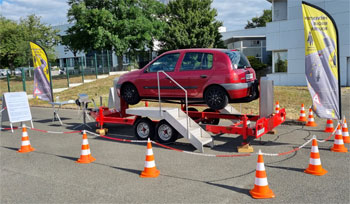 La voiture tonneau animation de prévention du risque routier Prev2r