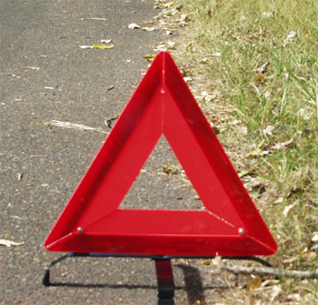 Règlementation sécurité routière : triangles de pré-signalisation