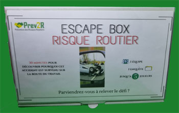 Escape box risque routier - Reproduction interdite - Prev2r