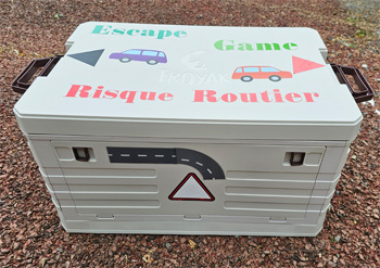 Escape Game risque routier sur la route du travail : la boite - reproduction interdite - Prev2r