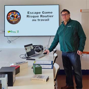 Escape Game risque routier sur la route du travail dans une entreprise de la sarthe-  Prev2r
