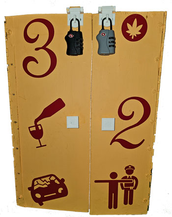 La porte 3 de l'escape game conduite à risque alcool cannabis protoxyde d'azote -   Crédit photo jgmt