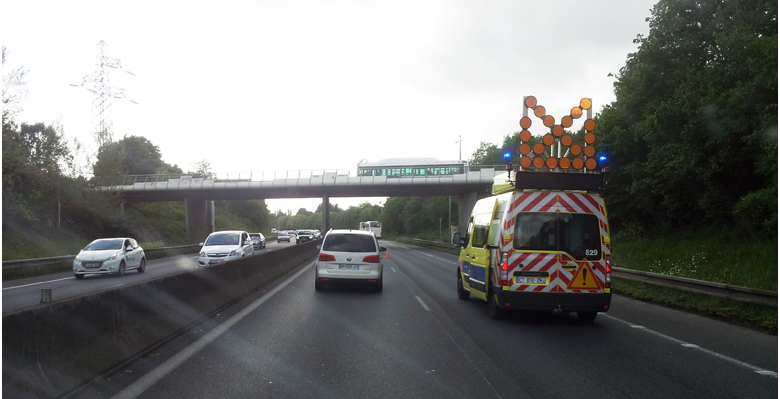 Balisage d'un indident sur l'autoroute pour votre sécurité - Prev2r