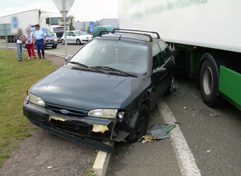 Accident sur la région mancelle en sortie de l'autoroute A11