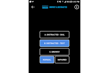Application pour les lunettes FATAL VISION DROWSY et DISTRACTED.