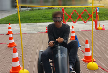  Parcours de simulation de conduite alcoolisée avec karting et lunettes de simulation ALCOVISTA