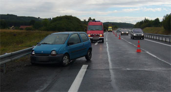 Accident sur l'autoroute.