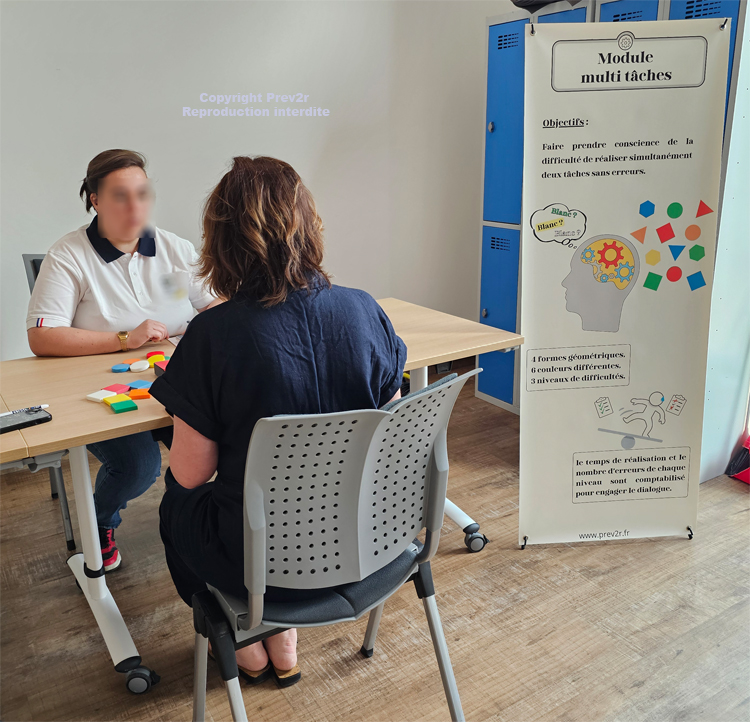 Visuel de présentation du module multi tâches de sensibilisation sur la distraction  - Prev2r - reproduction interdite