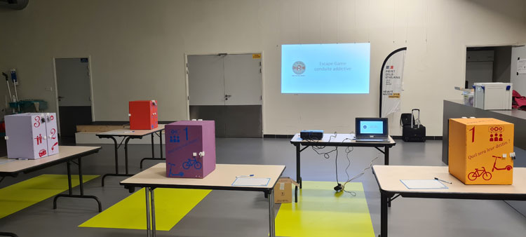 Escape game pour les scolaires sur les conduites addictives - Reproduction interdire -  Prev2r.