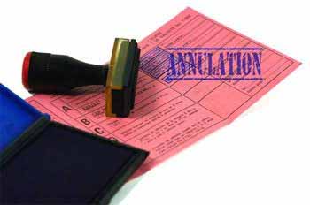 Permis de conduire annulé.