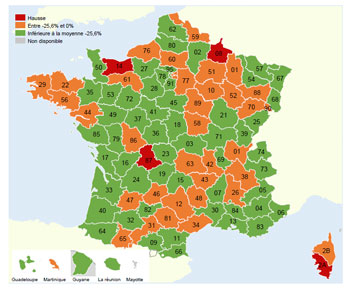 la carte des invalidations du permis de conduire en 2020