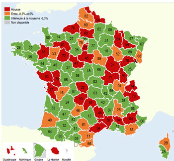 Carte de l'invalidation du  permis probatoire.