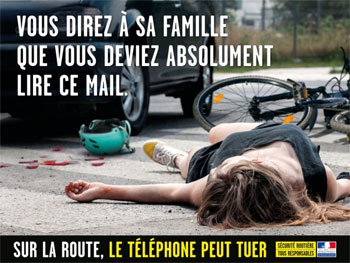 Campagne Sécurité Routière sur le téléphone au volant