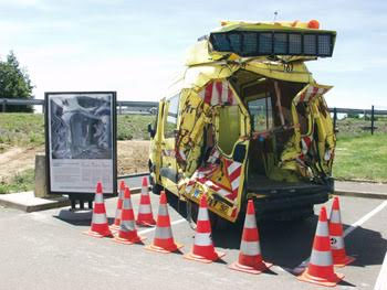 Fourgon de sécurité percuté sur l'autoroute 