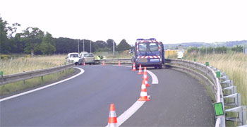 La Gendarmerie signale un incident sur l'autoroute .