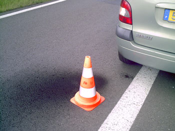 Incident moteur  sur l'autoroute .