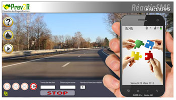 Sensibilisation distracteur - Réactio sms EFFIENCE PREVENTION - Prev2r