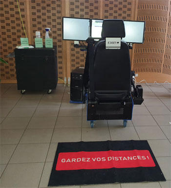 Simulateur de conduite EDSIER pour sensibiliser sur le risque routier  - reproduction interdite - Prev2r