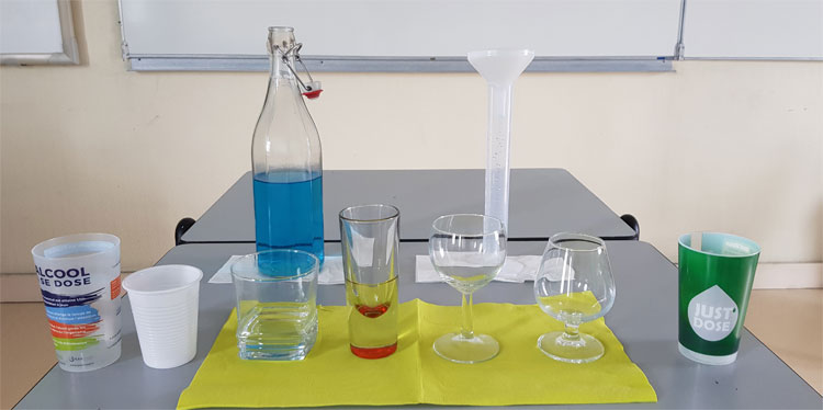 Valise alcool ENPC EDISER  - sensbilisation sur les doses d'alcool dites maison -  Prev2r.