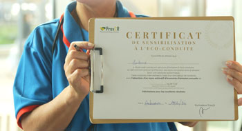 Certificat remis après votre passage 