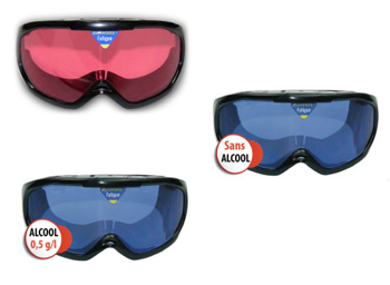 Lunettes ALCOVISTA de simulation des effets  de la fatigue sur la vue et la vision  - Prev2r. Lunettes ALCOVISTA de simulation des effets  de la fatigue sur la vue et la vision  - Prev2r.