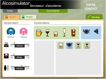 Simulateur d'alcoolémie  -Prev2r