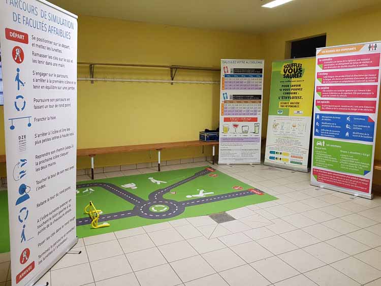 Sensibilisation sur les conduites avec capacités affaiblies (alcool et cannabis) - Copyright PREV2R.