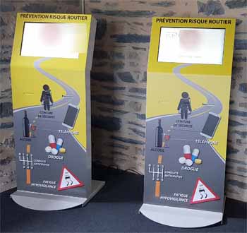 Les bornes tactiles quiz risque routier.